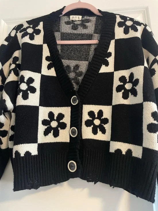 POL Daisy Chenille Cardigan - Small - Picture 2 of 4